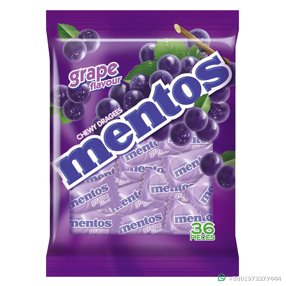 Mentos Chewy Dragees Grape Flavor 97.2g