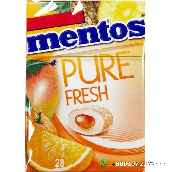 Mentos Pure Fresh Tropical Flavor Gum 28g