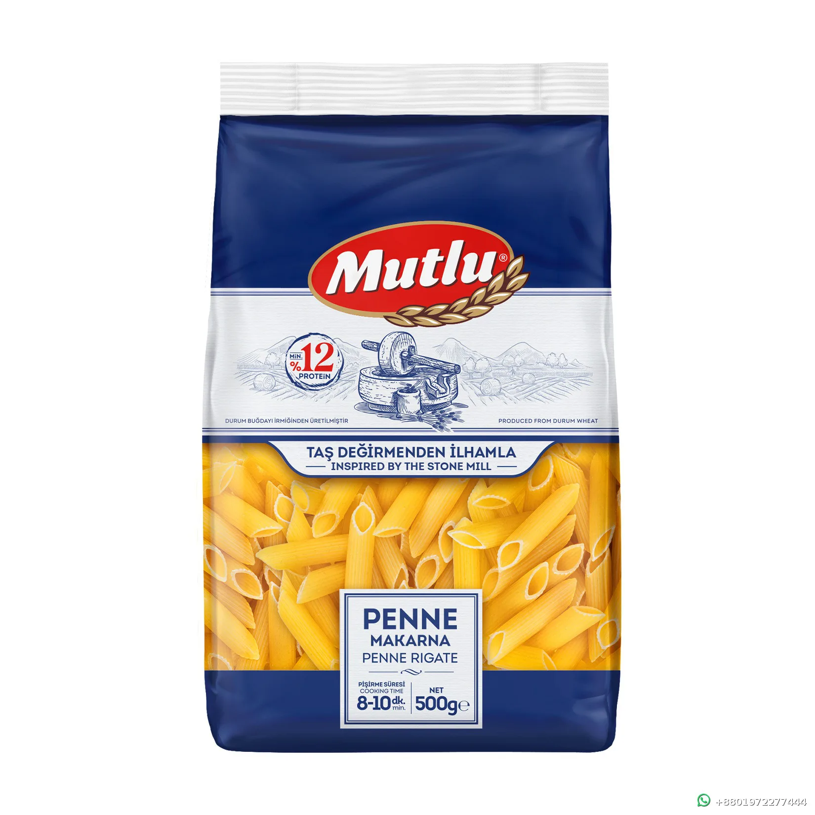 Mutlu Penne Rigate 500gm