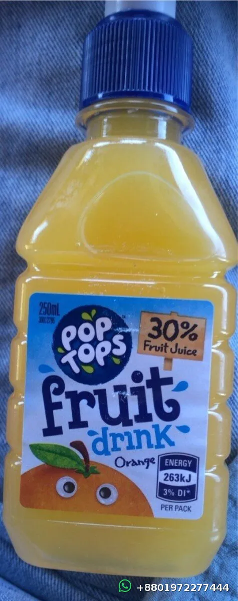 Pop Tops Fruit Drink Orange