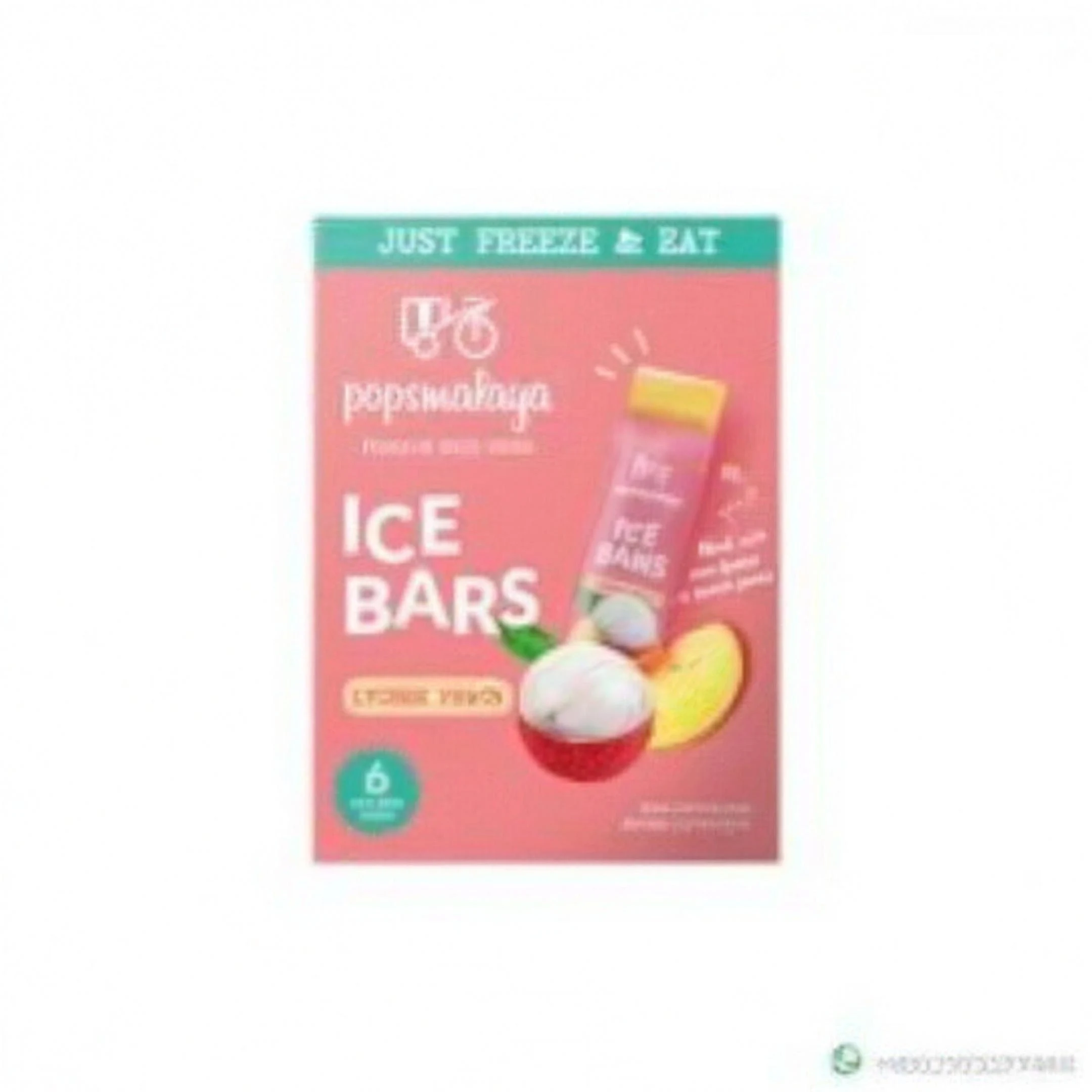 Popsmalaya Ice Bars Lychee Peach 6 pcs