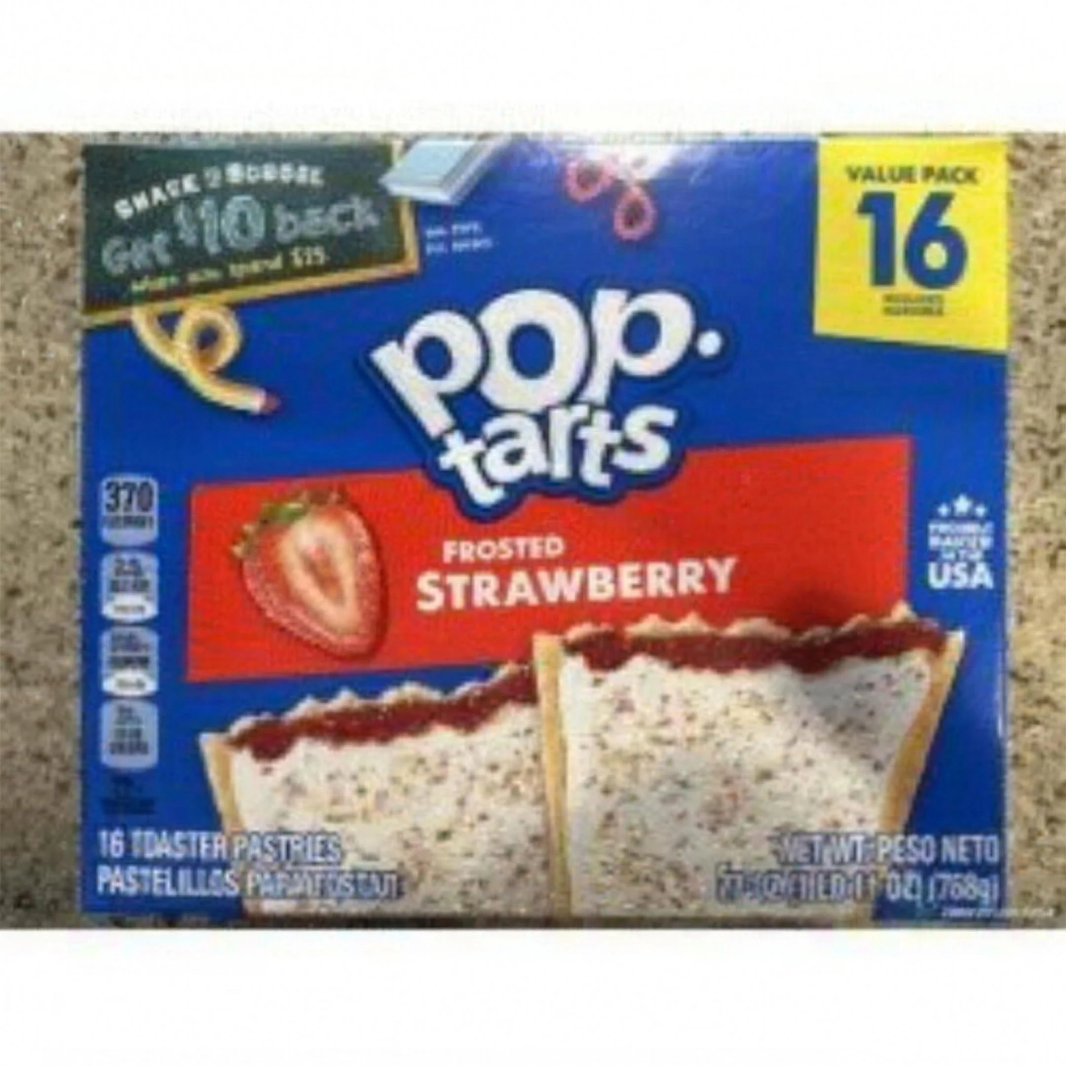 Pop Tarts Frosted Strawberry Pastries 16ct