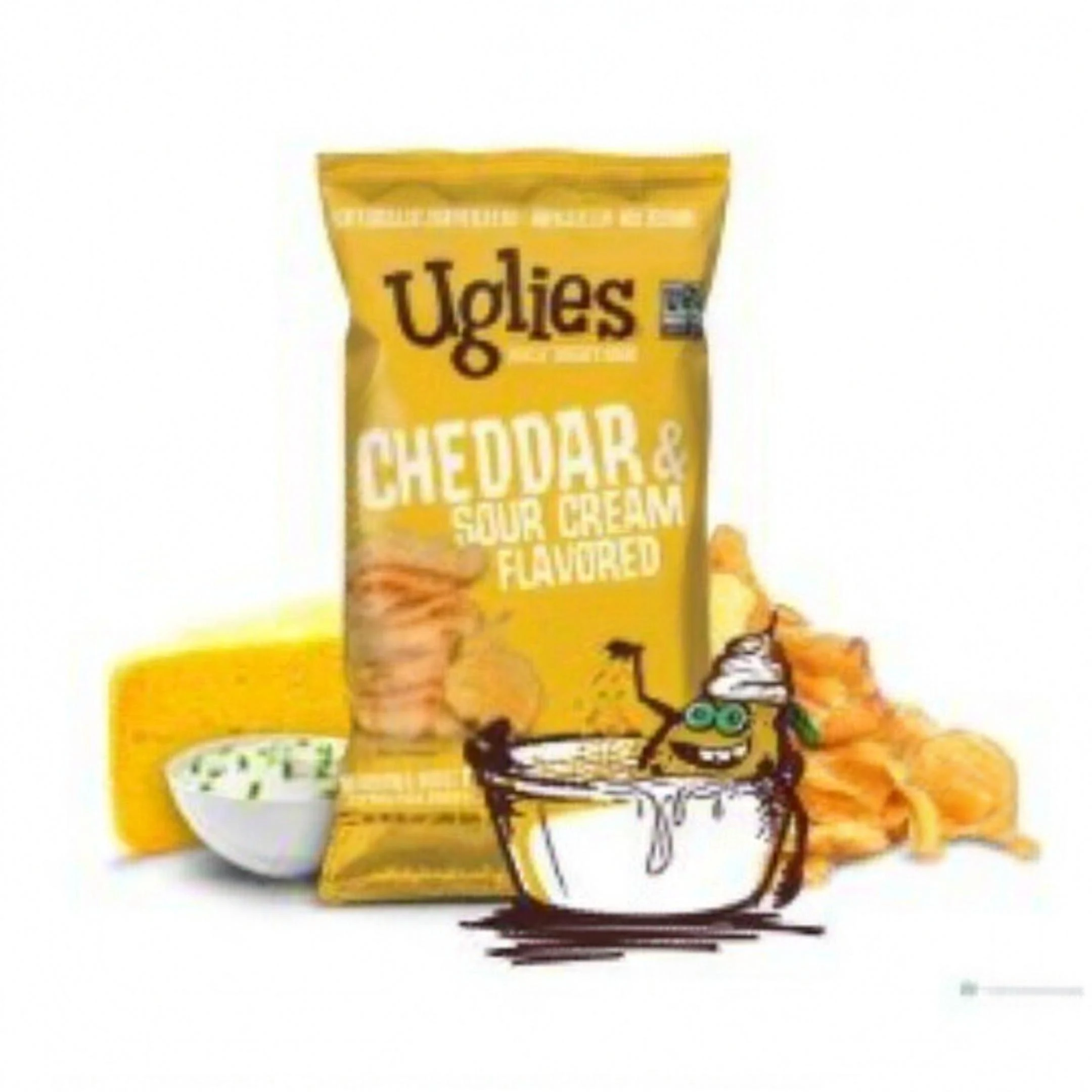 Uglies Kettle Chips Cheddar & Sour Cream 170g