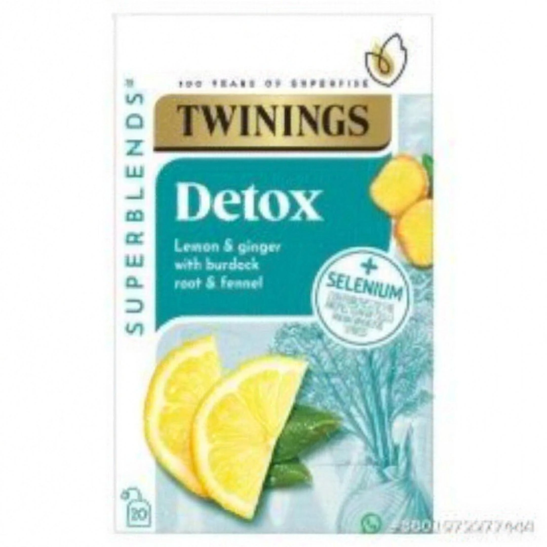 Twinings Superblends Detox Lemon and Ginger with Burdock Root & Fennel