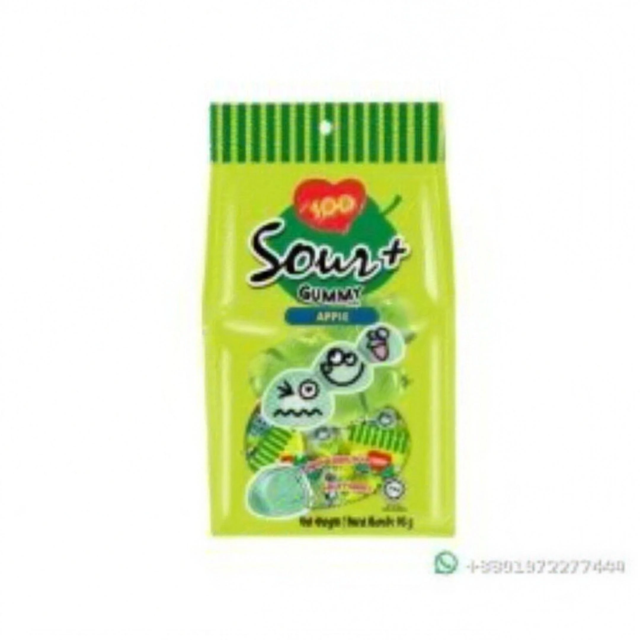 Lot 100 Sour+ Apple Flavored Gummy 95g