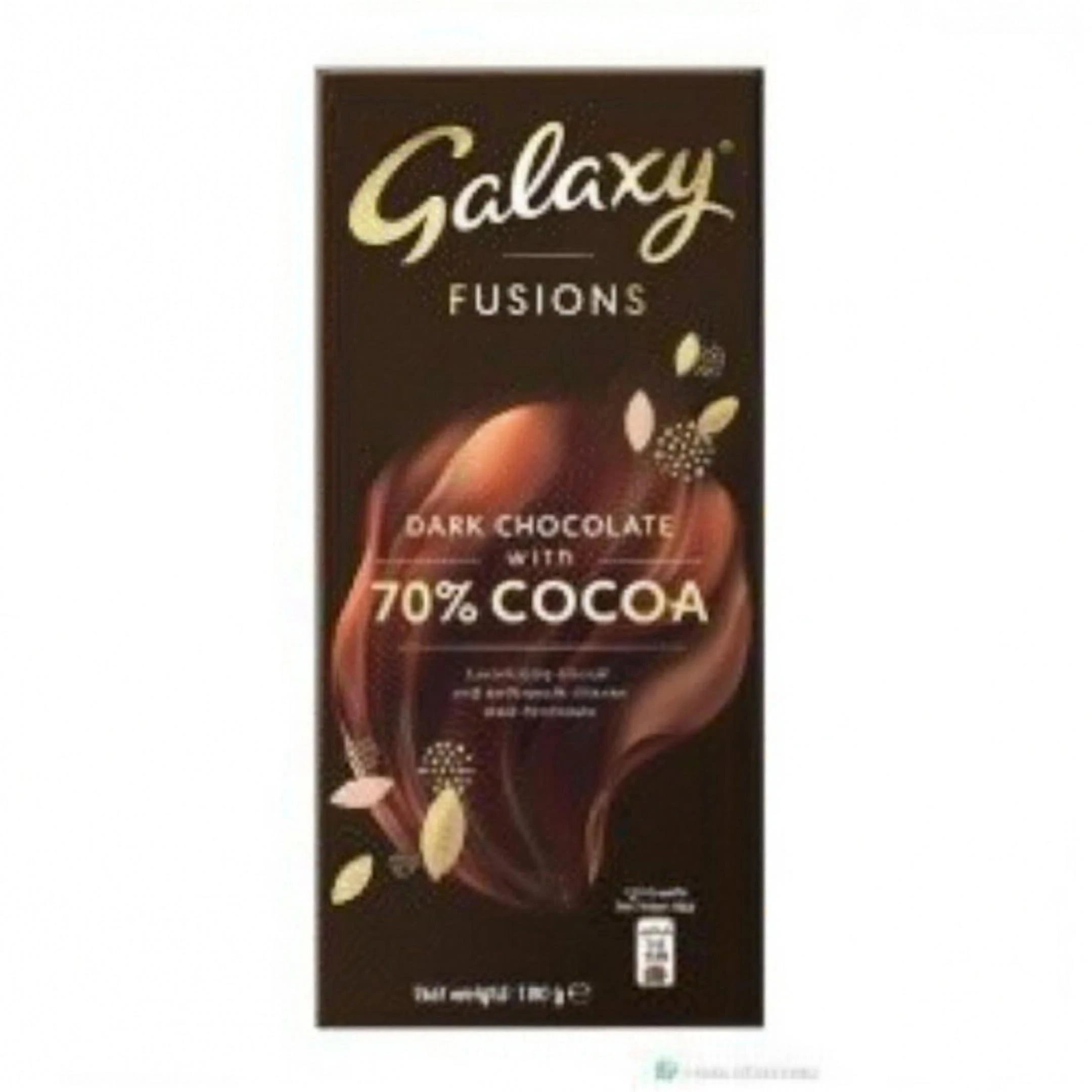 Galaxy Fusions Dark Chocolate 70% Cocoa Bar 100g