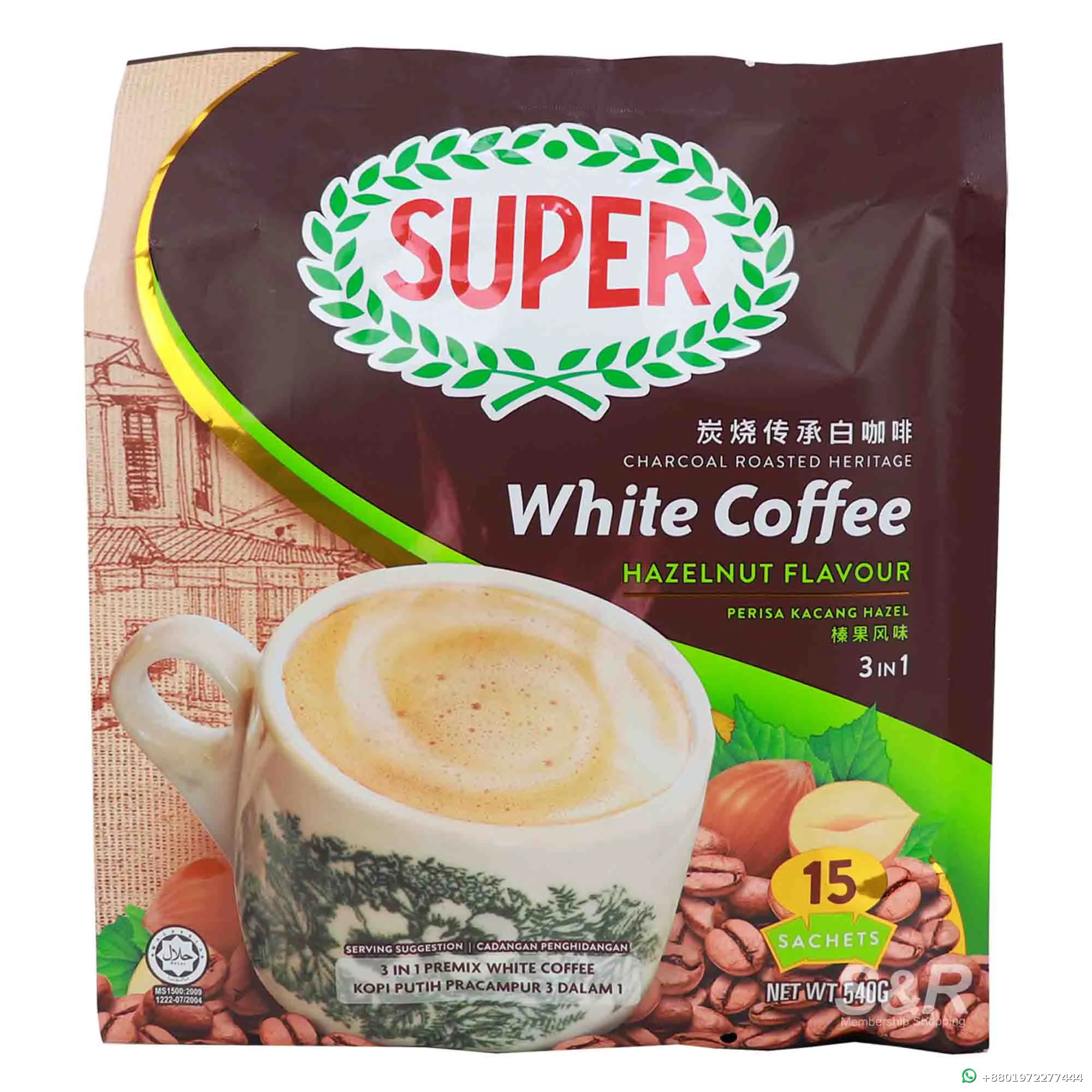 Super White Coffee Hazelnut 3 in 1