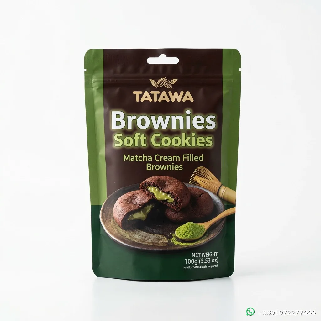 TATAWA Brownies Soft Cookies Matcha Cream Filled Brownies