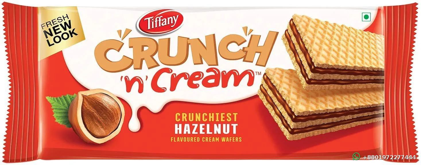 Tiffany Crunch n Cream Hazelnut Wafers 153g