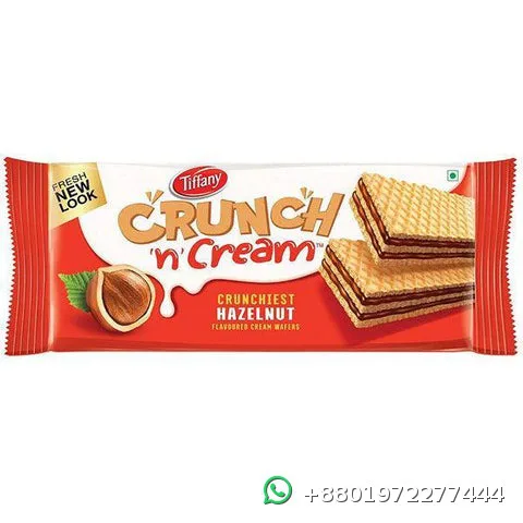 Tiffany Crunch n Cream Hazelnut Wafers 76g