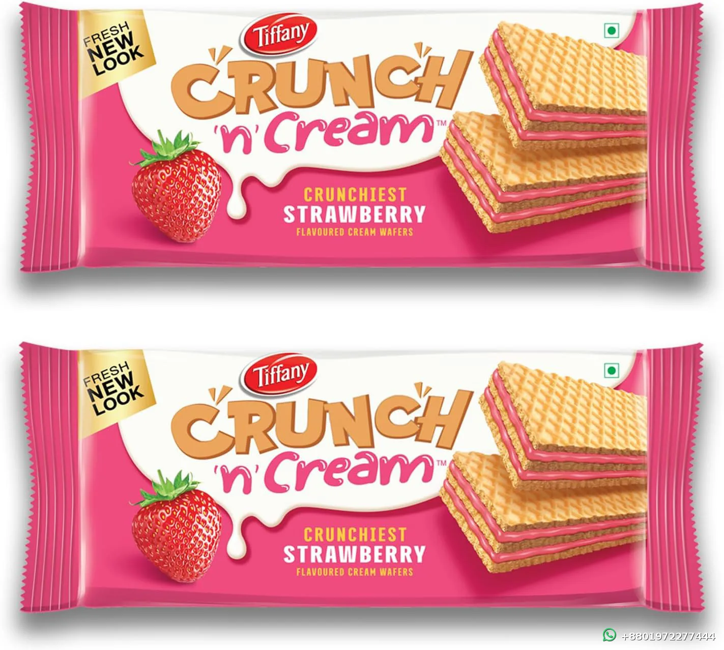 Tiffany Crunch n Cream Strawberry Wafers 153g