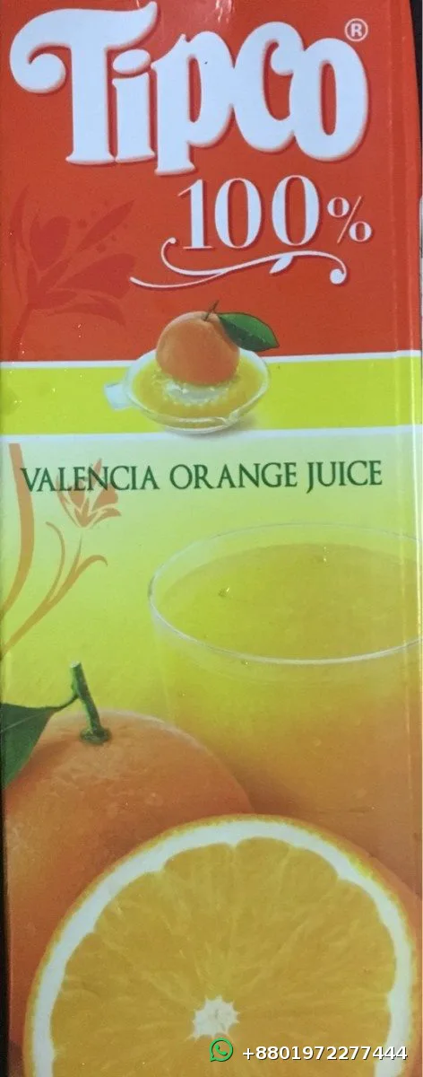 Tipco 100% Valencia Orange Juice
