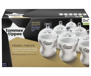 Tommee Tippee Closer To Nature Easivent Bottles 260Ml X6