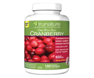 Trunature Cranberry 650mg 140 Vegetarian Capsules