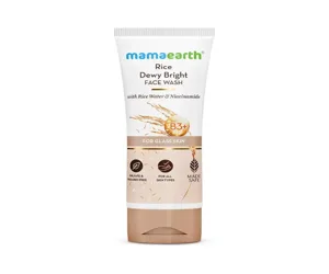 Mamaearth Rice Dewy Bright Face Wash With Rice Water &amp; Niacinamide for Glass Skin – 100 ml