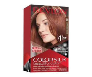 Revlon ColorSilk Beautiful 55 Light Reddish Brown One appliction