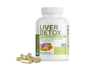 Bronson Liver Detox Advanced Detox &amp; Cleansing Formula 60 Capsules