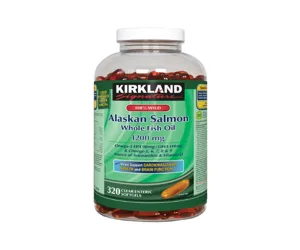 Kirkland Signature 100% Wild Alaskan Salmon Oil 90 EPA 110 DHA 1200mg