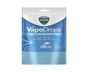 Vicks Vapodrops Blue Cooling Peppermint Lozenges 24