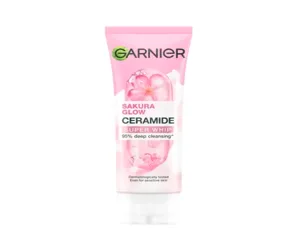 Garnier Sakura Glow Ceramide Super Whip Deep Cleanser 100ml.
