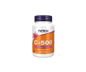 Now Foods C-500 with Rose Hips 100 Tablets