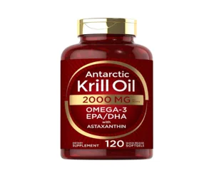 Carlyle Antarctic Krill Oil Omega-3 EPA/DHA with Astaxanthin – 2000mg – 120 Softgels