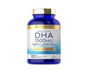 Carlyle DHA Supplement 1000mg 1240mg Omega-3 180 Softgels