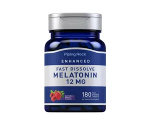 Piping Rock Enhanced Fast Dissolve Melatonin 12 mg 180  Tablets