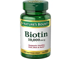 Nature’s Bounty Biotin 10000mcg Ultra Strength 120 Softgels