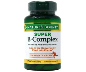 Nature’s Bounty Super B-Complex with Folic Acid Plus Vitamin-C 150 Tablets