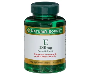 Nature’s Bounty E 180mg Pure DI-Alpha Softgels 120 Count