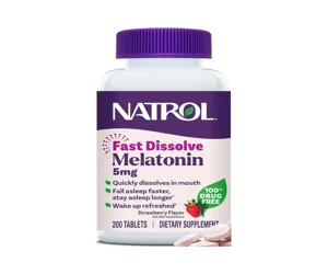 Natrol Melatonin 5mg Strawberry Flavor 200 Fast Dissolve Tablets