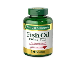 Nature’s Bounty Fish Oil Omega-3 1000mg Softgels 145 Count