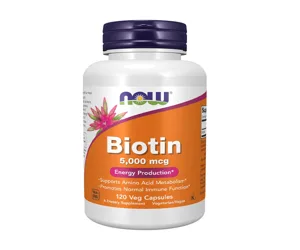 NOW Foods Biotin 5000 mcg Capsules 120 Count