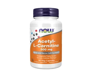 NOW Acetyl L Carnitine 500 mg 50 Veg Tablets