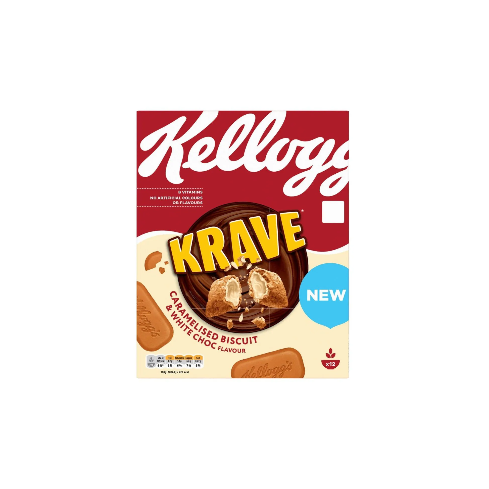 Kellogg's Krave Caramelised Biscuit White Choc Flavour