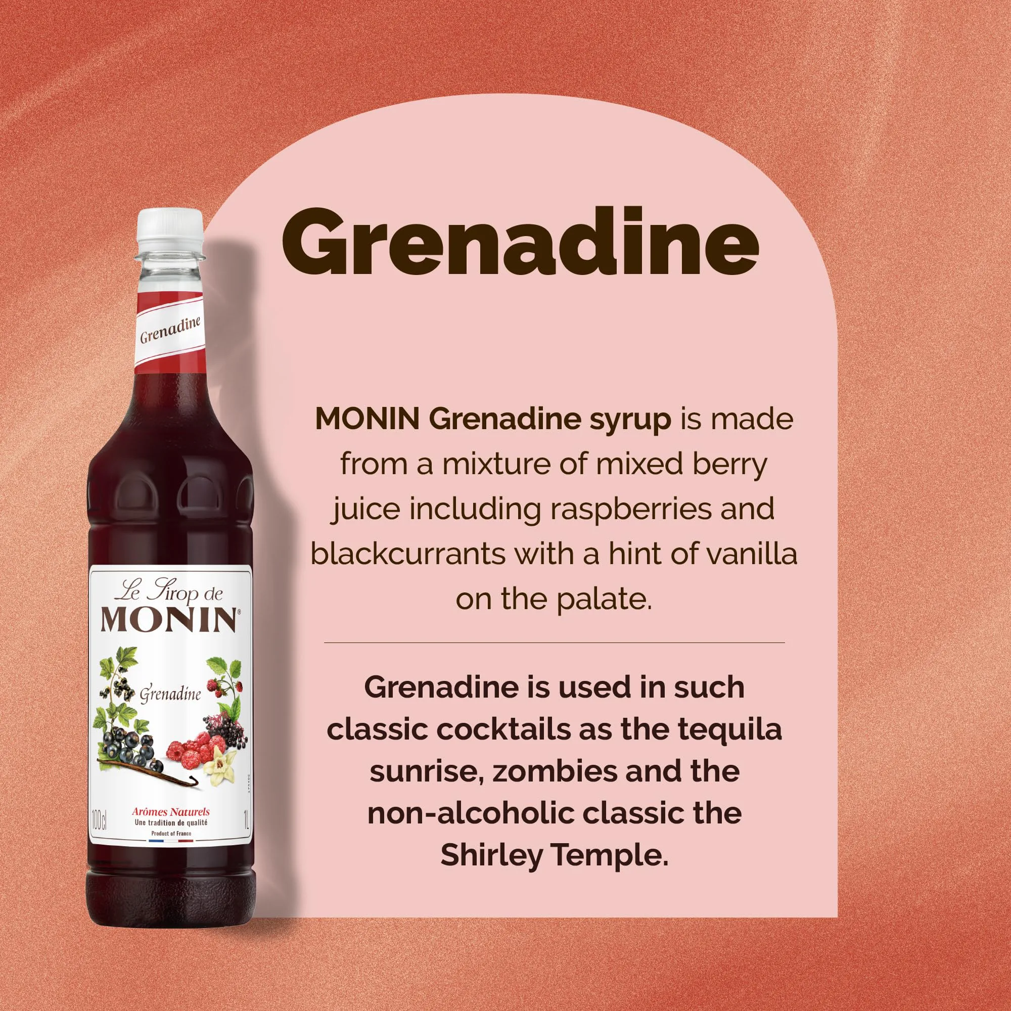 Monin Grenadine Syrup 1000ml
