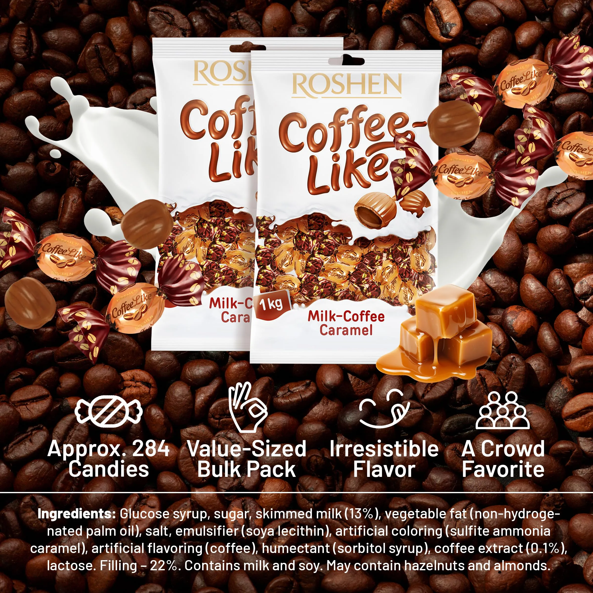 Roshen Coffee Like Milk Coffee Caramel 1 Kg