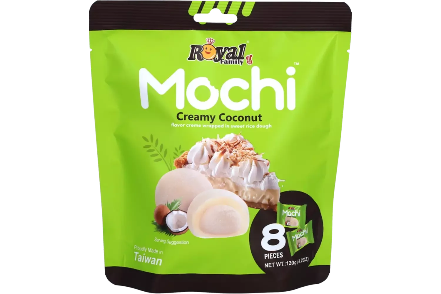 Royal Family Mochi Creamy Coconut 8 Pieces 120g