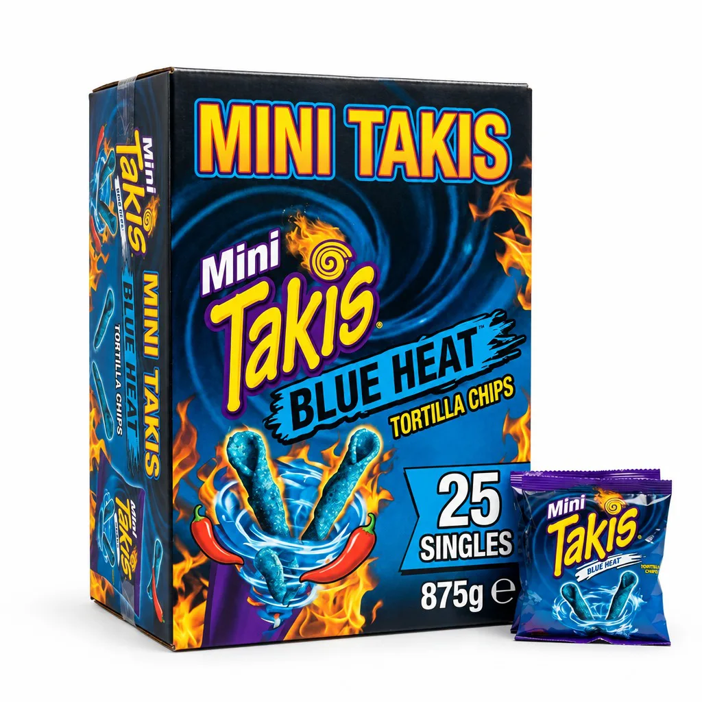 Mini Takis Blue Heat 25 Singles Tortilla Chips 875g