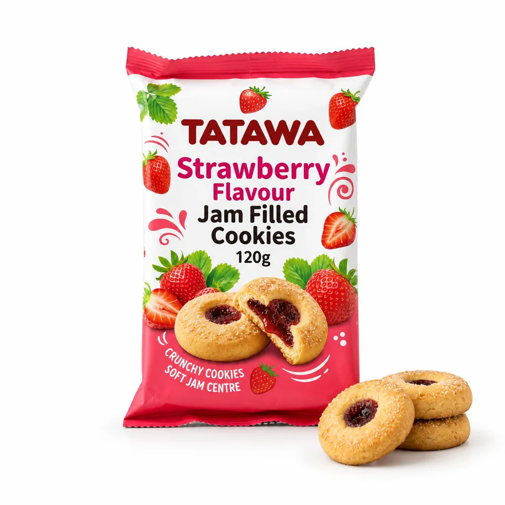 TATAWA Strawberry Flavour Jam Filled Cookies