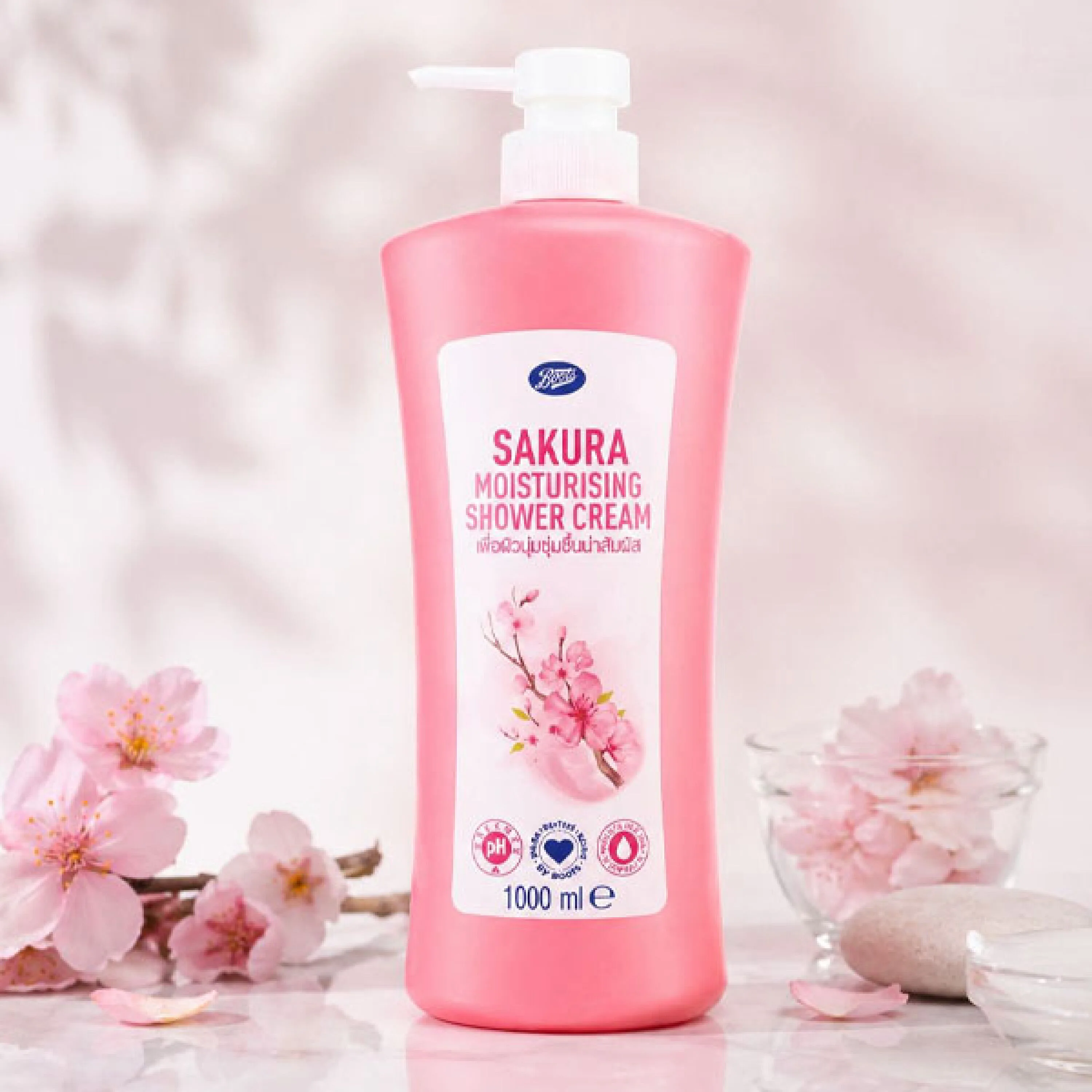 Boots Sakura Moisturising Shower Cream 1000ml