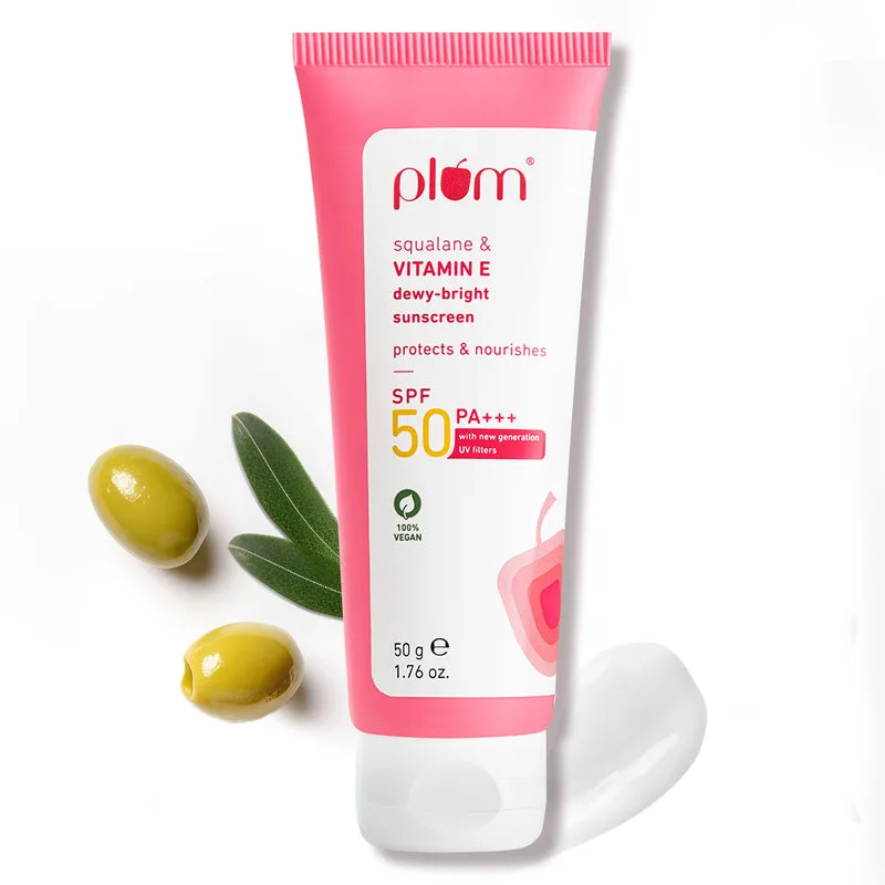 Plum Squalane & Vitamin E Dewy-Bright Sunscreen SPF 50 PA+++ 50g