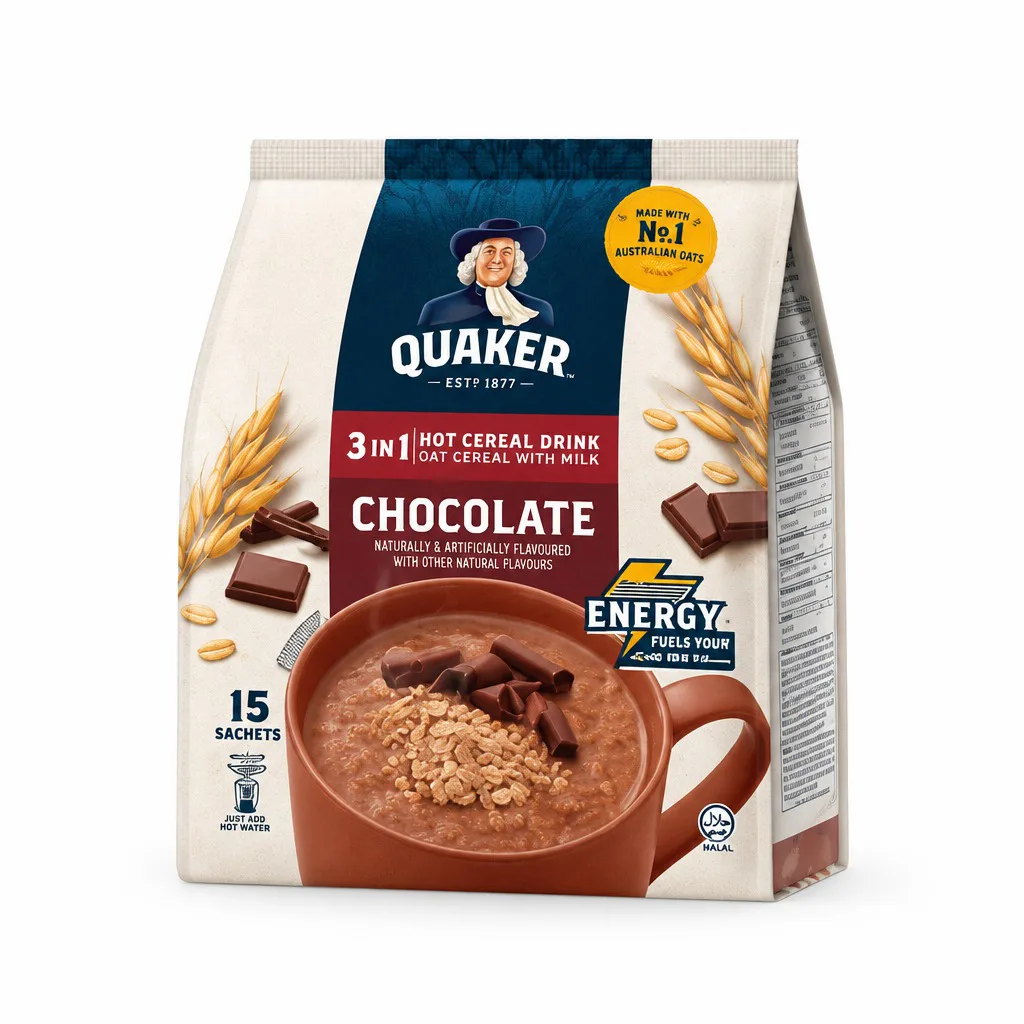 Quaker 3in1 Oats Cereal Drink Chocolate Flavour