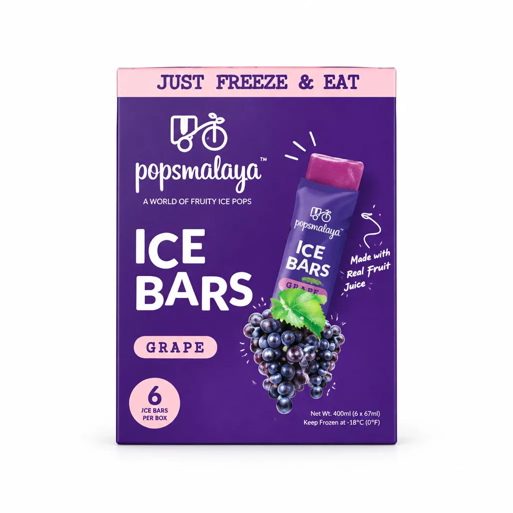 Popsmalaya Ice Bars Grape 6 pcs