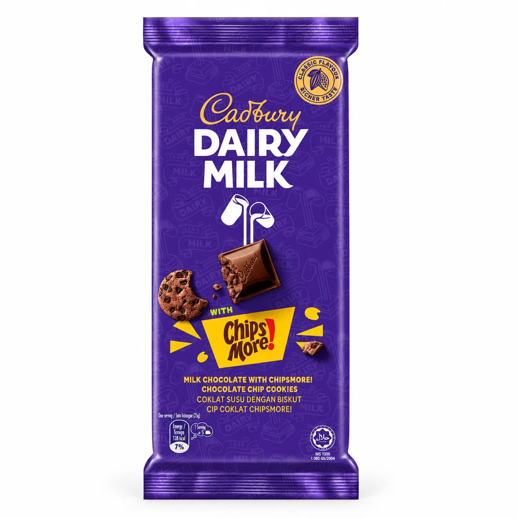 Cadbury Dairy Milk with Chipsmore Chocolate Bar 130g