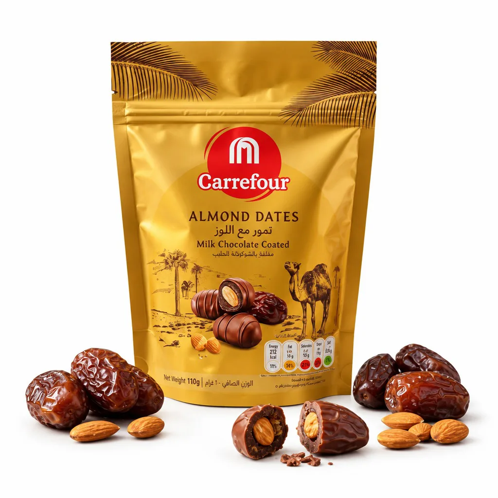 Carrefour Almond Dates Milk Chocolate Coated