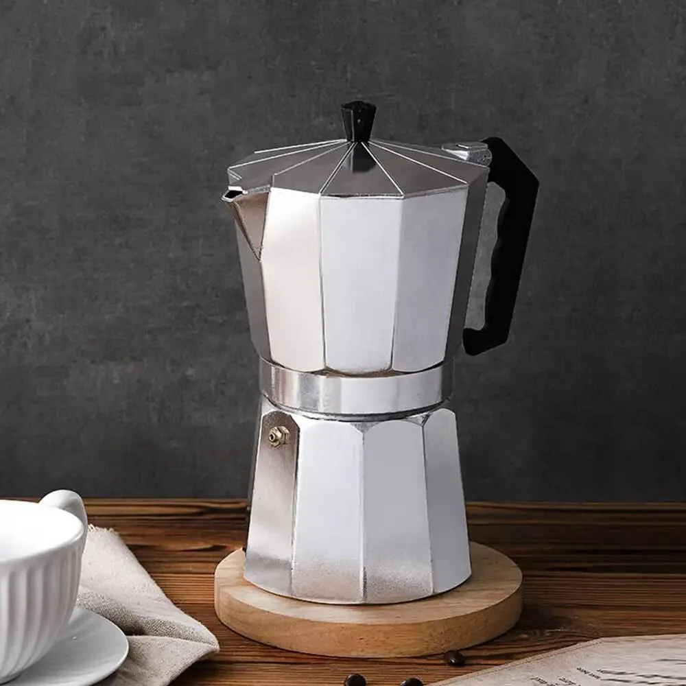 Stainless Steel Moka Pot Coffee Maker 300ml