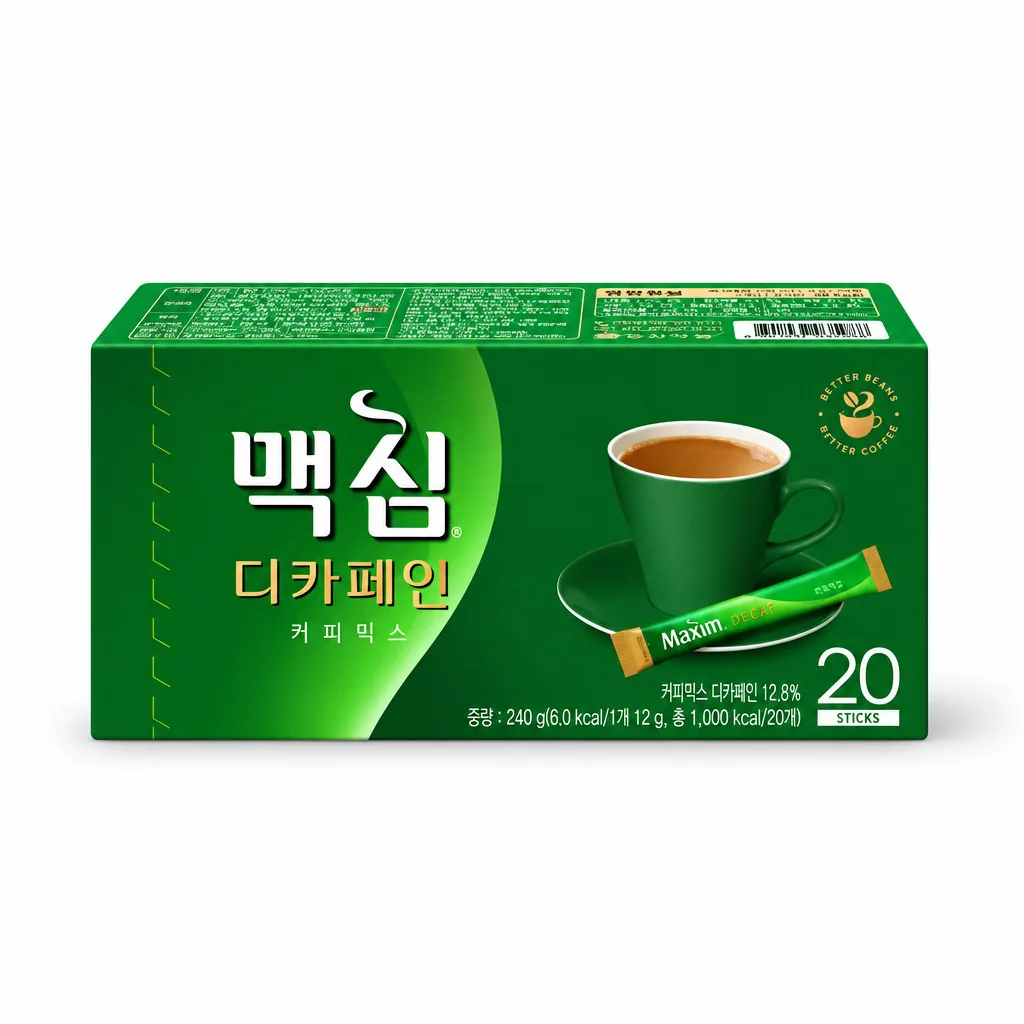 Maxim Korean Instant Decaffeinated Coffee Mix 12gx20 Sticks