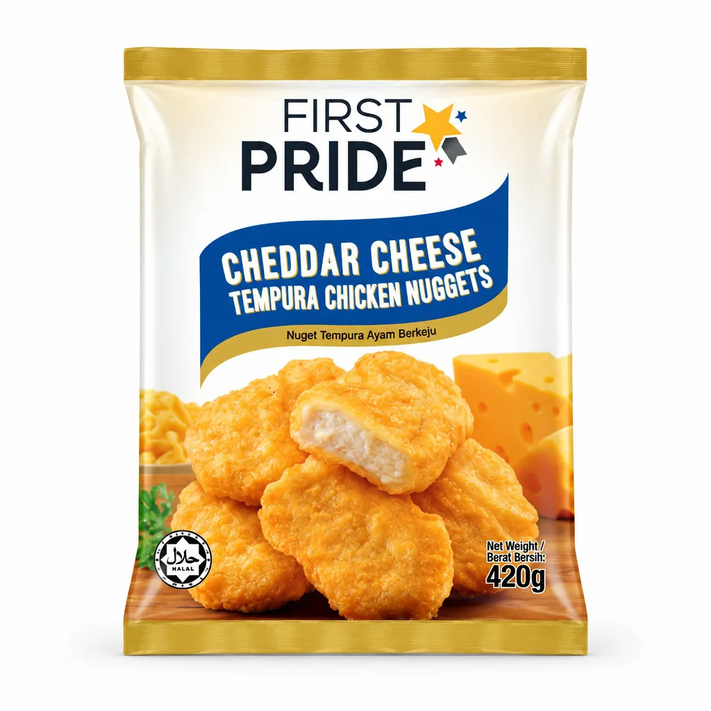 First Pride Cheddar Cheese Tempura Chicken Nuggets 420gm